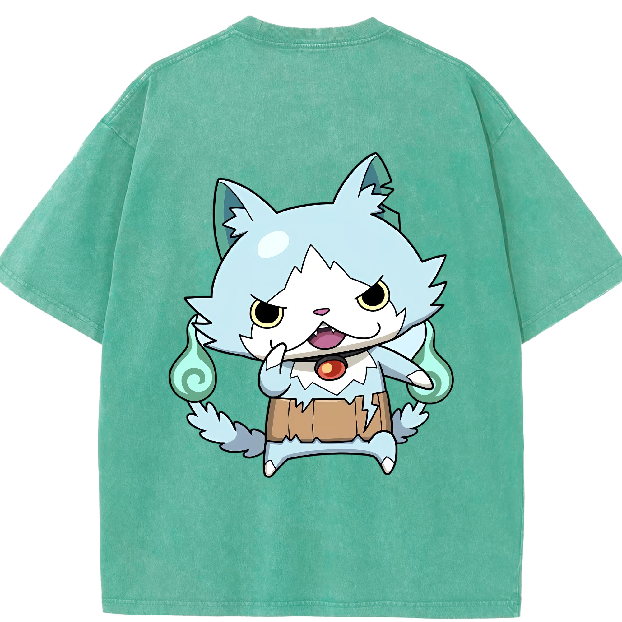 （画像用） 妖怪ウォッチ Yo-kai Watch 綿100% ヴィンテージ風 半袖Tシャツ（背面プリント）